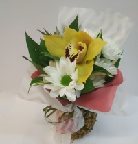 Pineapple with flowers
