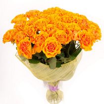 Bouquet of 19 yellow roses